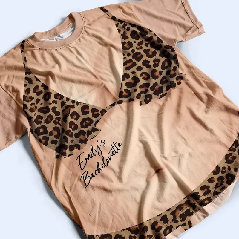 3D Funny Body Bikini Bachelorette Party - Personalized Full Print T Shirt - Image 4