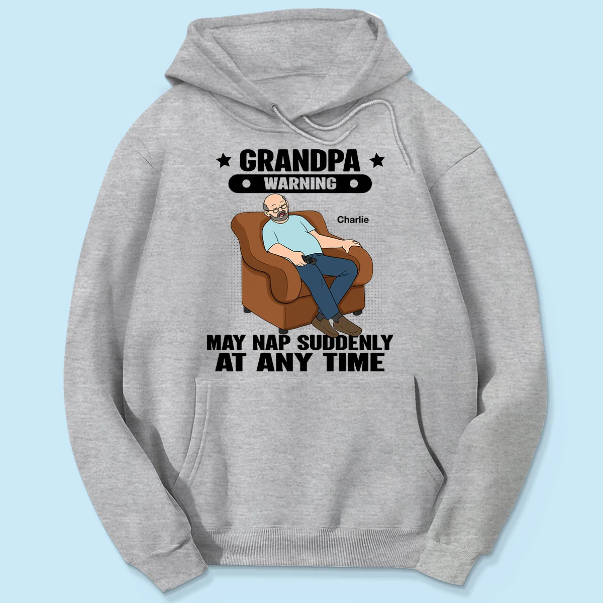 Grandpa Warning May Nap Suddenly At Any Time - Personalized Shirt - Gift For Husband Dad Grandpa - Image 2
