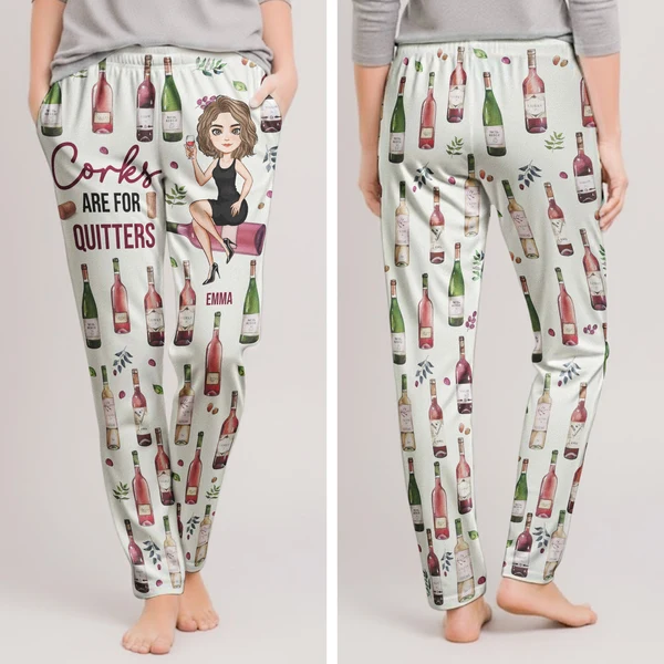 Corks Are For Quitters - Personalized Sweatpants - Image 5