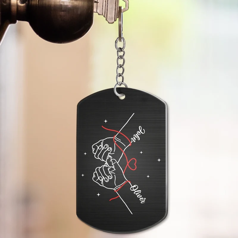 Couple Holding Hands I Want To Be Your Last Everything - Personalized Aluminum Keychain - Image 3