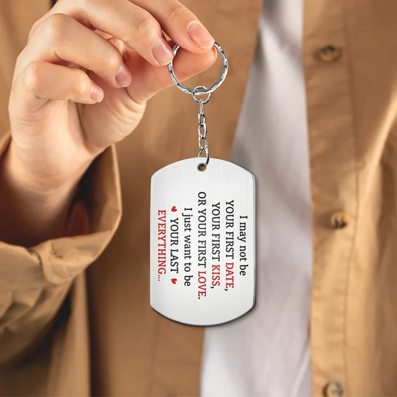 Couple Holding Hands I Want To Be Your Last Everything - Personalized Aluminum Keychain - Image 4