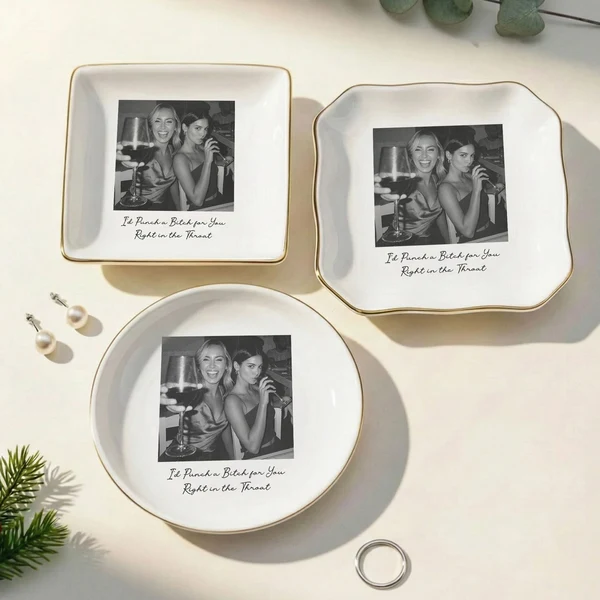 Custom Bestie Photo Trinket Tray For Best Friend Friendship Thank You Gifts - Personalized Jewelry Dish - Image 7