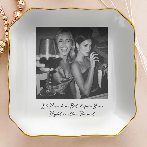 Custom Bestie Photo Trinket Tray For Best Friend Friendship Thank You Gifts - Personalized Jewelry Dish - Image 6