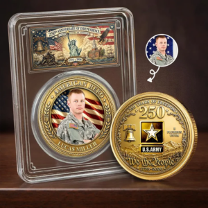 Custom Photo American Hero 250 Years Of Freedom - Personalized Commemorative Keepsake Coin