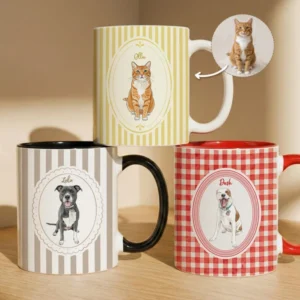 Custom Pet Portrait Watercolor New Version Gift For Dog Lover, Cat Lover - Personalized Mug