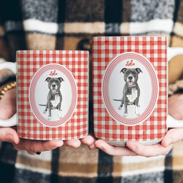 Custom Pet Portrait Watercolor New Version Gift For Dog Lover, Cat Lover - Personalized Mug - Image 2