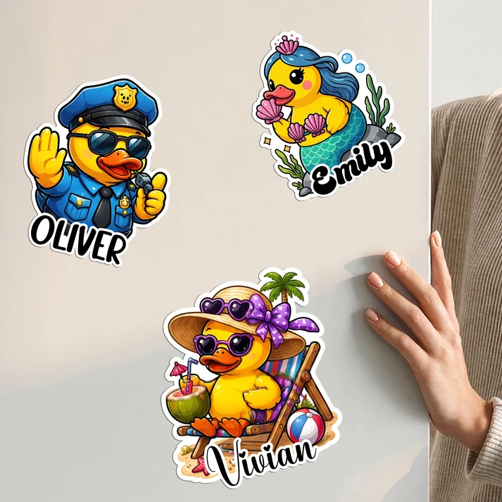 Cute Duck - Cruise Door Signs Stateroom Decor Cruising Family Vacation, Girls Trip - Personalized Magnet - Image 5
