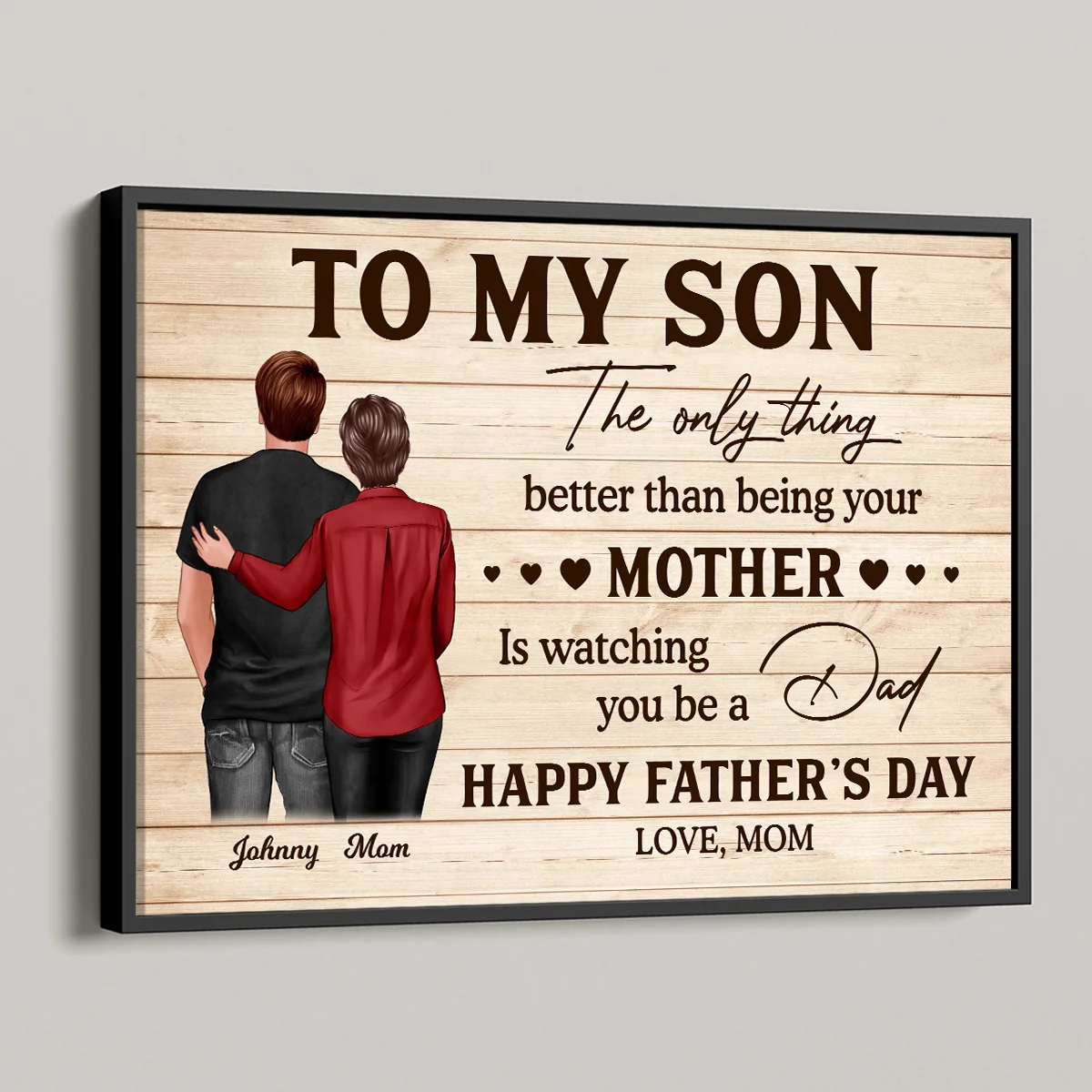To My Son Happy Father's Day - Personalized Poster - Heartfelt Father's Day Gift For Son