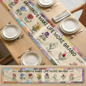 Grandkids Make Life More Grand - Personalized Table Runner