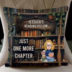 Just One More Chapter- Reading Pillow - Personalized Pocket Pillow