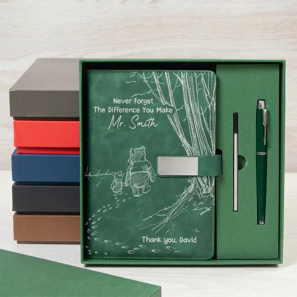 Never Forget The Difference You Make Thank You Teacher - Personalized Notebook Set - Image 2