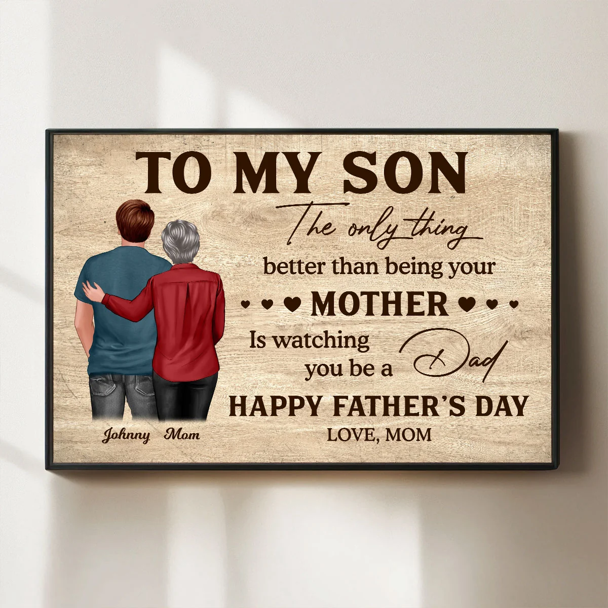 To My Son Happy Father's Day - Personalized Poster - Heartfelt Father's Day Gift For Son - Image 3