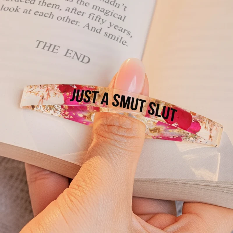 Spread Those Pages Like A Good Girl - Personalized Resin Flower Page Holder - Image 5