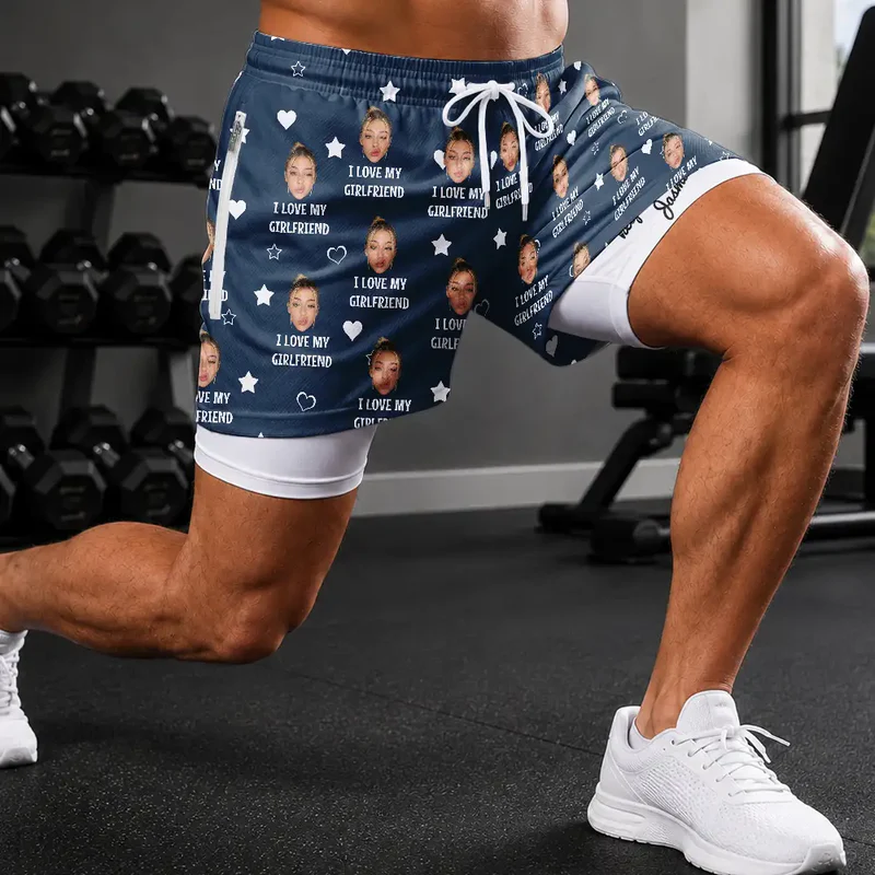 Funny Custom Photo I Love My Wife Thanks For All The Orgasms - Personalized Swim Trunks With Liner - Image 3