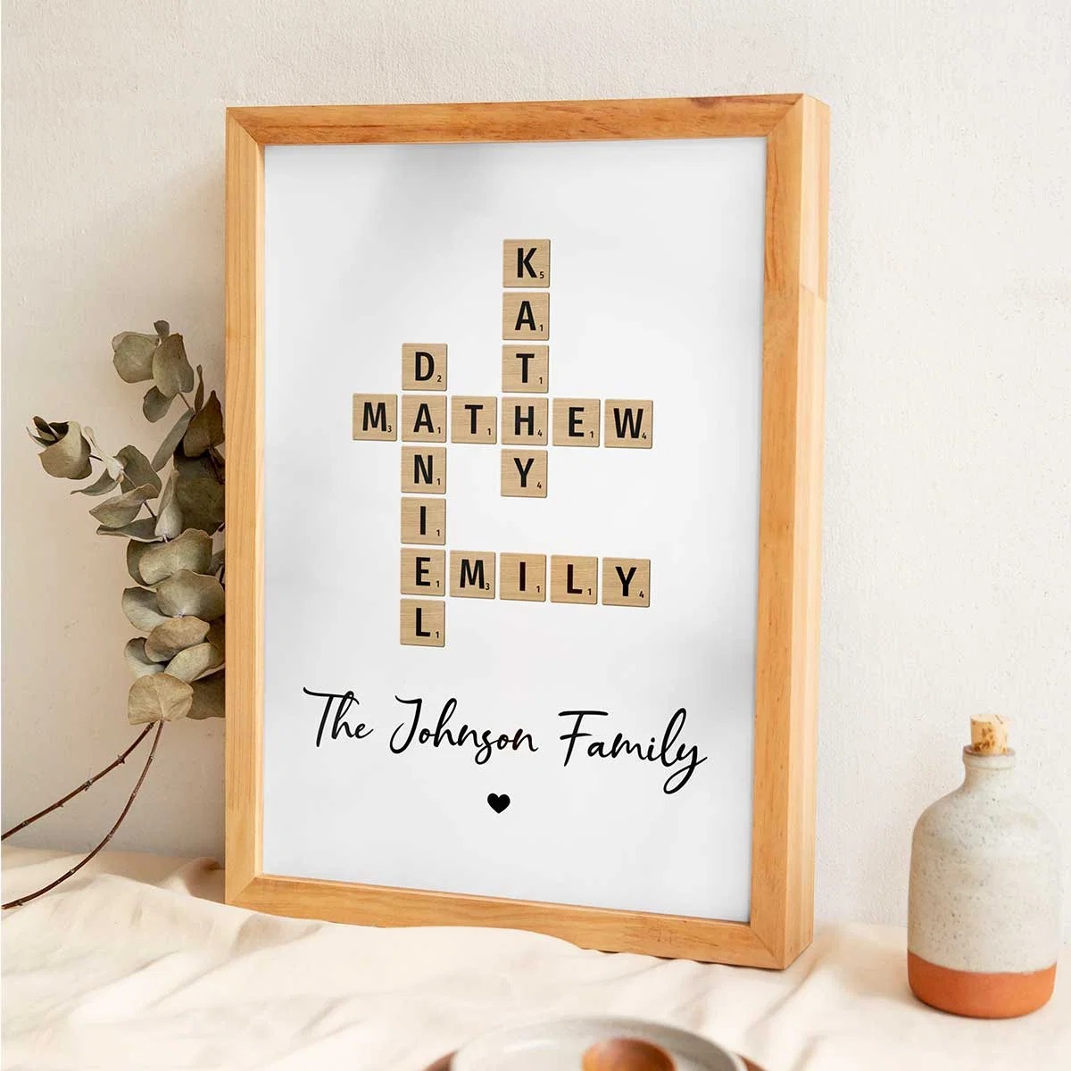 Family Crossword Art - Created In A Moment, Treasured Forever - Personalized Poster - Image 5