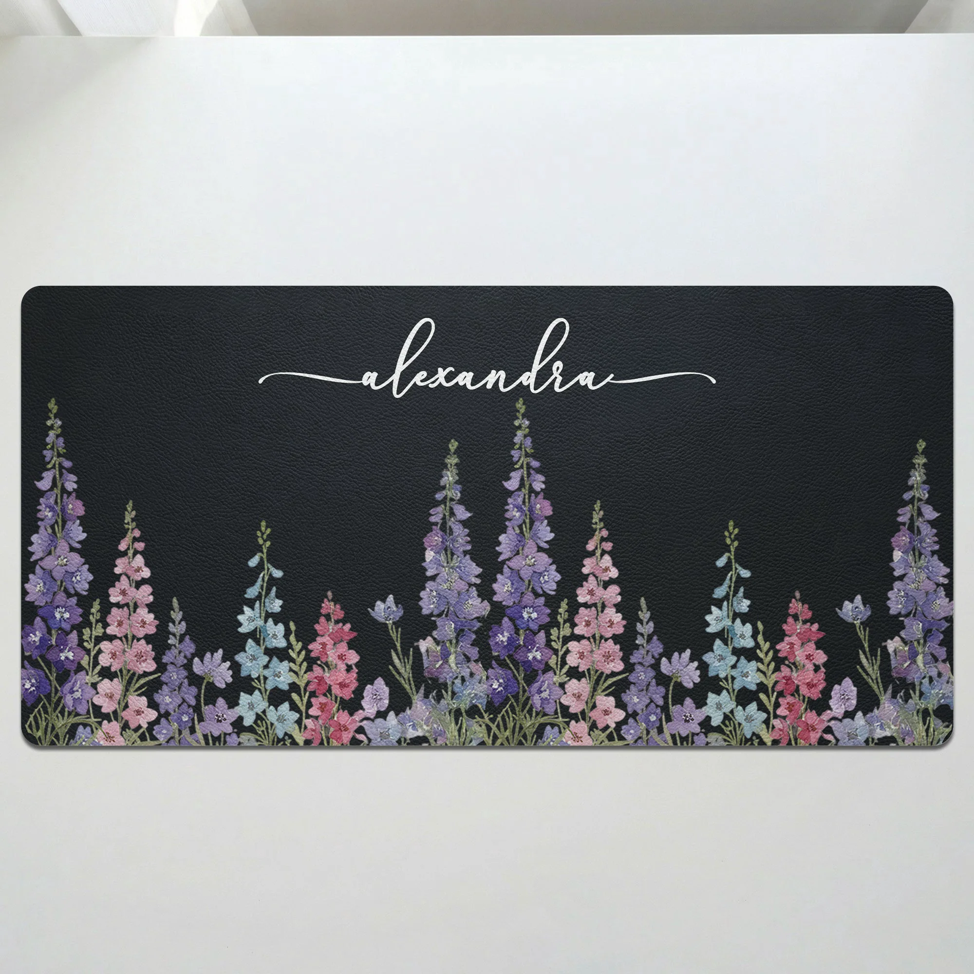 Custom Birth Flower & Name For Her, Coworkers, Friends, Teacher - Personalized Desk Mat - Image 4