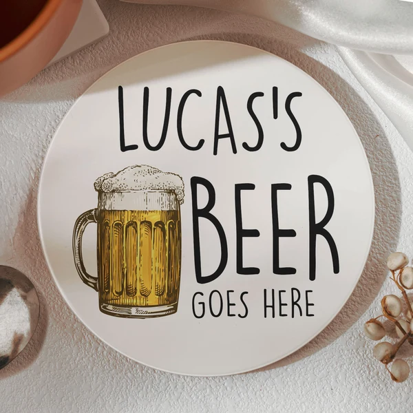 Your Drink Here - Personalized Ceramic Coaster - Image 6