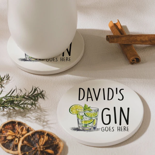 Your Drink Here - Personalized Ceramic Coaster - Image 4