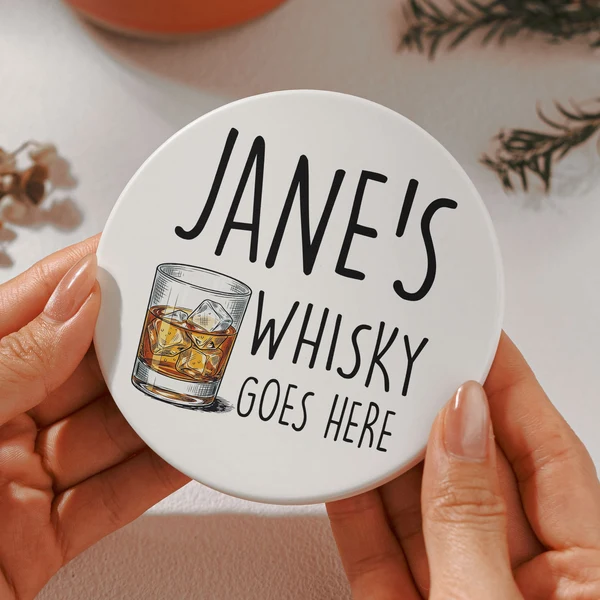 Your Drink Here - Personalized Ceramic Coaster - Image 3