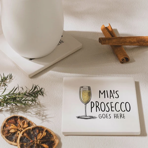 Your Drink Here - Personalized Ceramic Coaster - Image 2