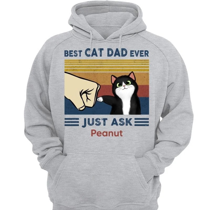 Perfect Gift for Cat Dads - Custom Cat Fist Bump - Personalized Shirt - Perfect Gift for Cat Dads - Image 5
