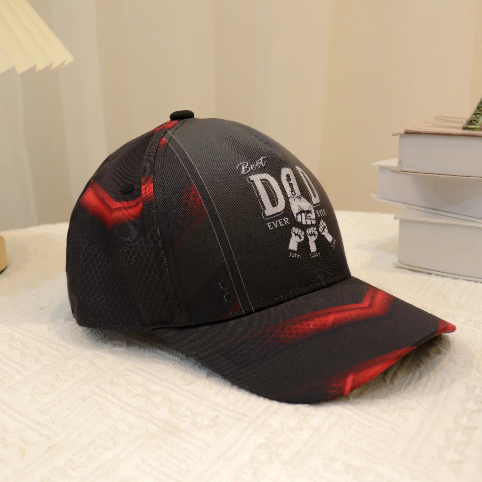 Best Dad Ever Fist Bump - Personalized Classic Cap - Gift For Dad, Gift For Husband, Gift For Grandpa - Image 4