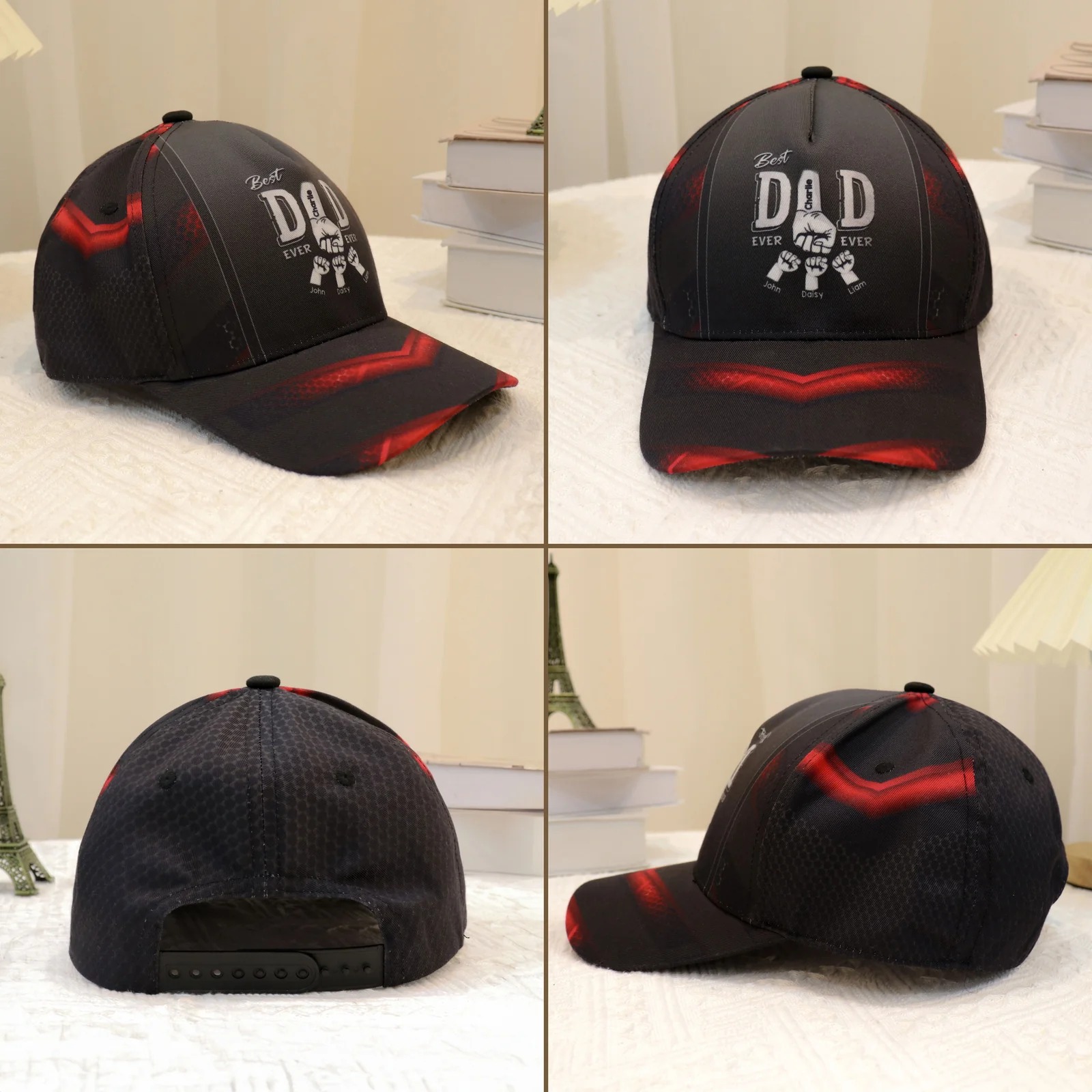 Best Dad Ever Fist Bump - Personalized Classic Cap - Gift For Dad, Gift For Husband, Gift For Grandpa - Image 5