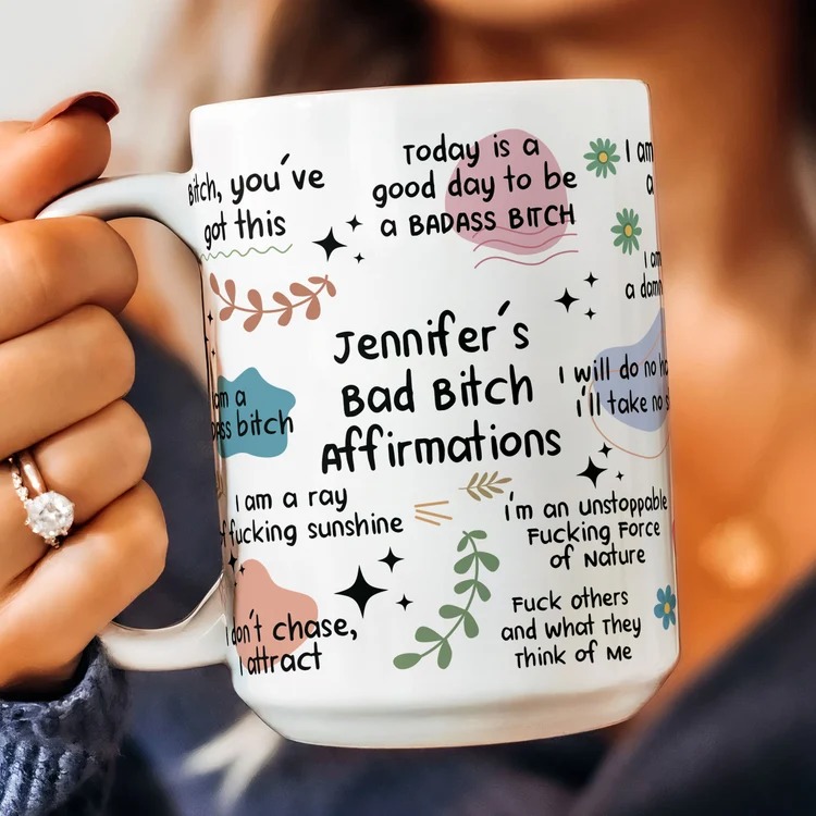 Funny Mug - Bad B*Tch Affirmations - For Coworkers, Friends, Self Gift - Personalized Mug - Image 4
