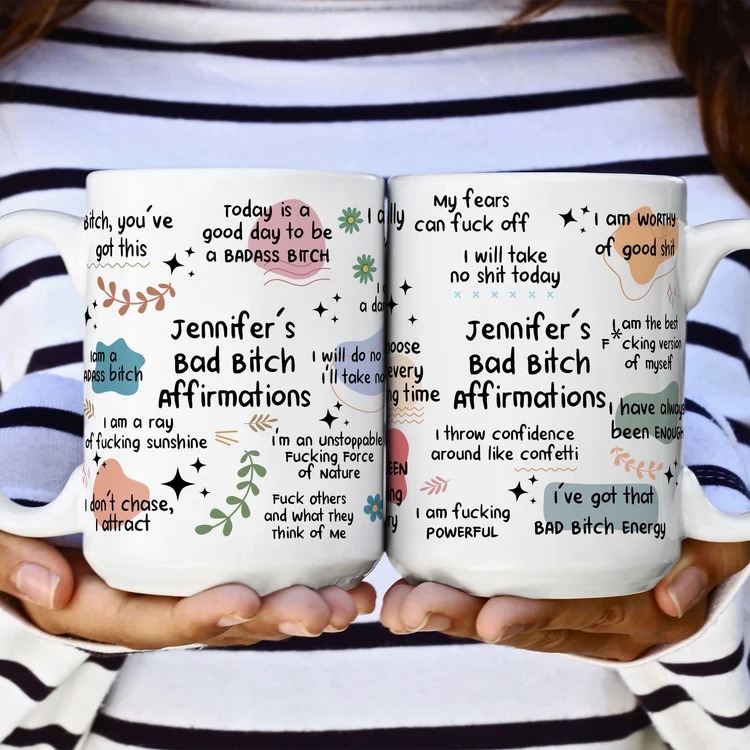 Funny Mug - Bad B*Tch Affirmations - For Coworkers, Friends, Self Gift - Personalized Mug - Image 5