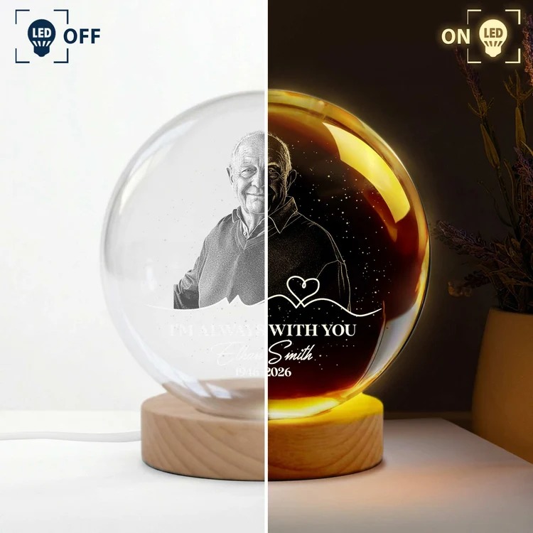 I'm Always With You Memorial Remembrance Gift - Personalized Night Light - Image 3
