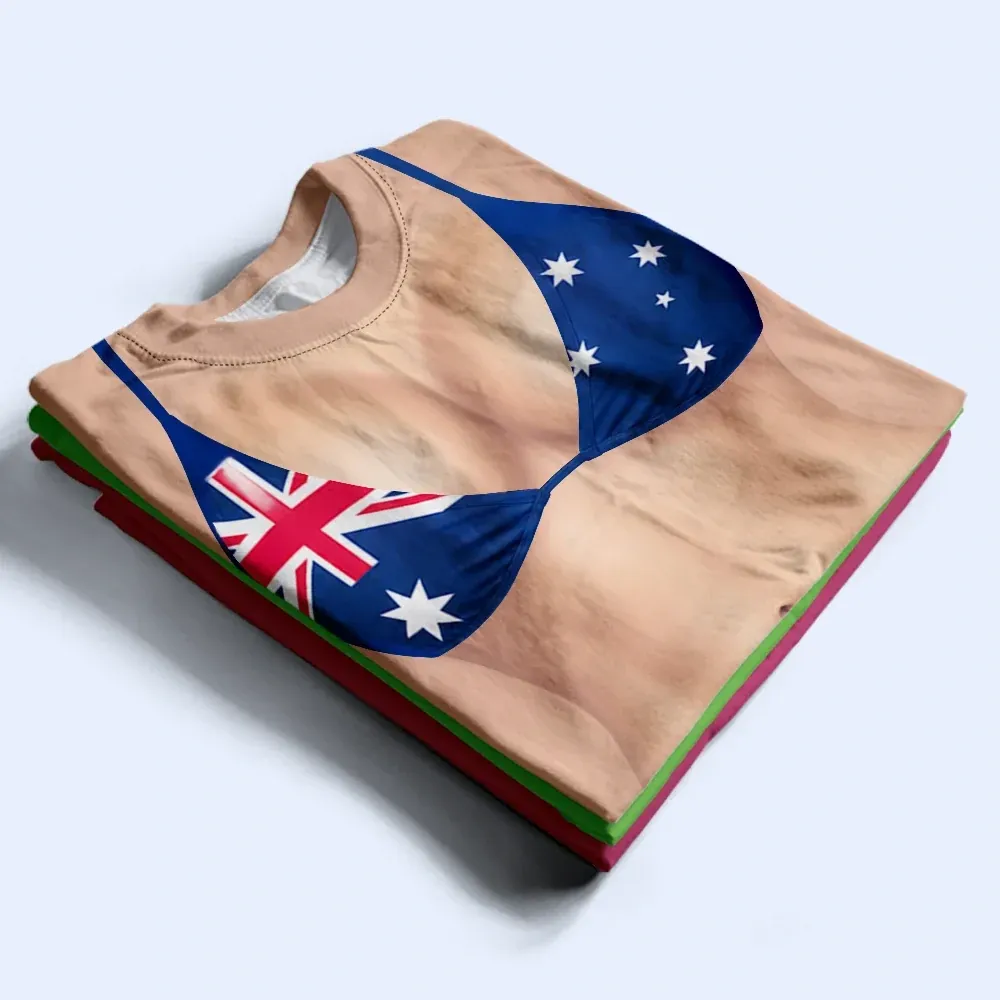 3D Funny Body Country Flag - Personalized Full Print T Shirt - Image 5