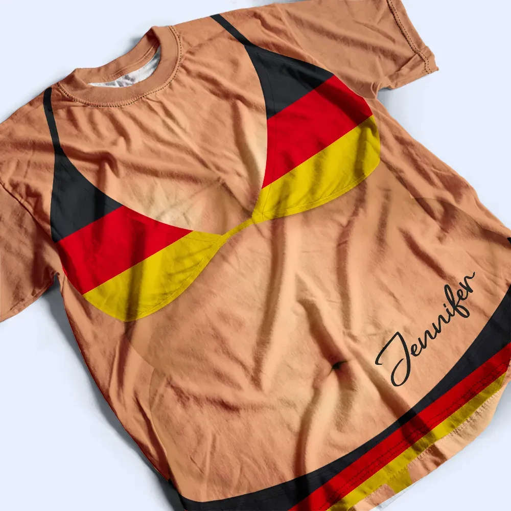 3D Funny Body Country Flag - Personalized Full Print T Shirt - Image 6
