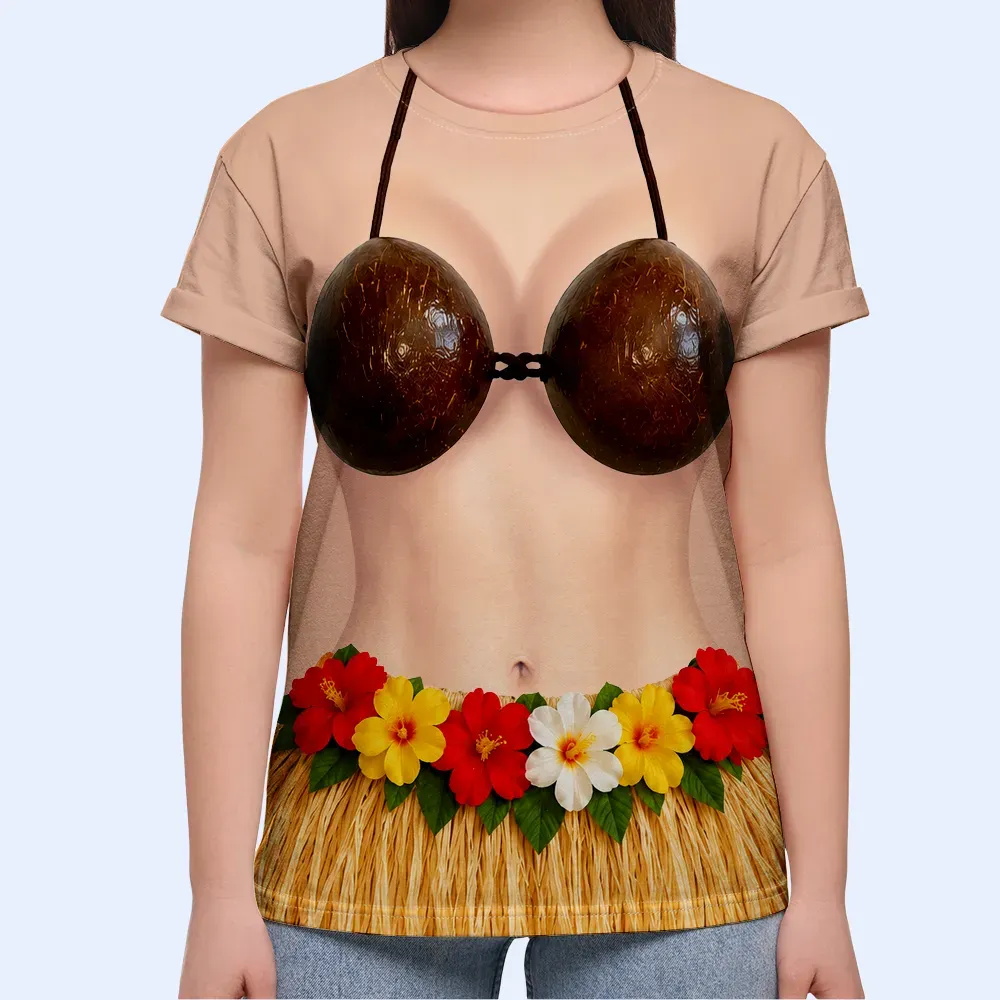3D Funny Body Hula Dance - Personalized Full Print T Shirt - Image 5