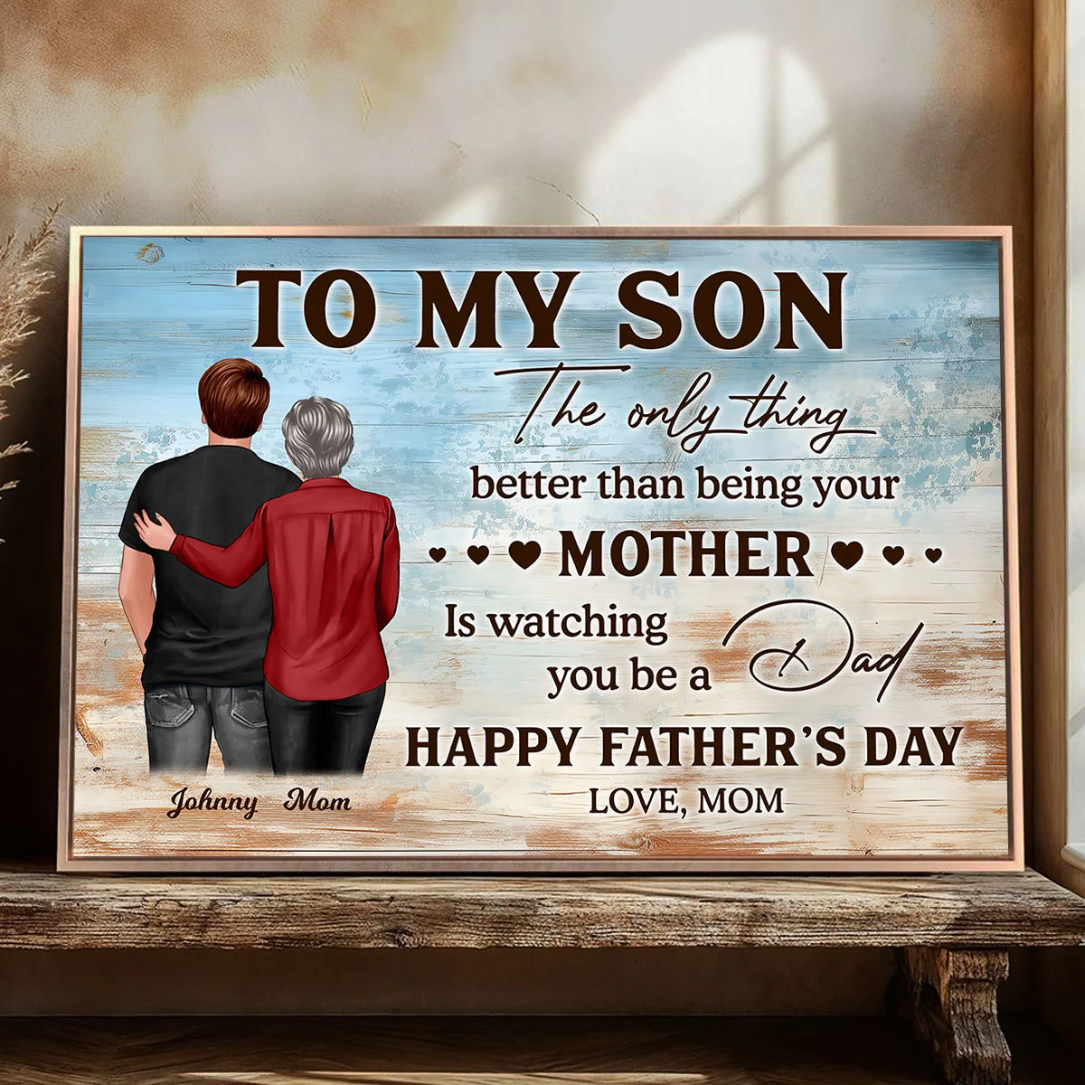 To My Son Happy Father's Day - Personalized Poster - Heartfelt Father's Day Gift For Son - Image 4