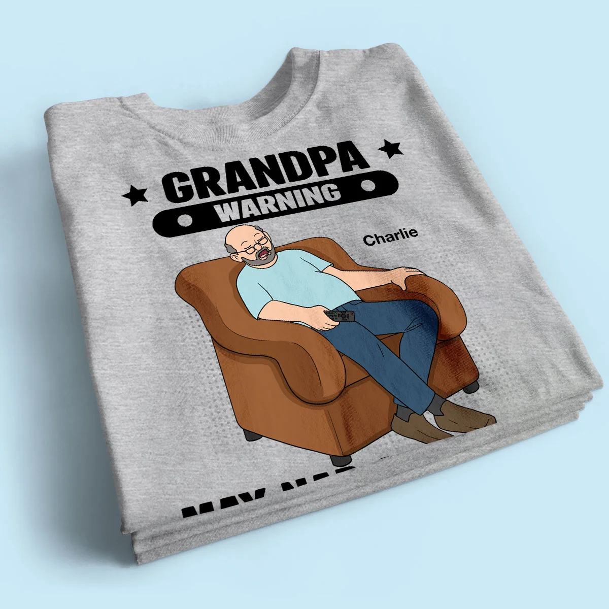 Grandpa Warning May Nap Suddenly At Any Time - Personalized Shirt - Gift For Husband Dad Grandpa - Image 6