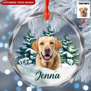 Personalized Photo Dog Acrylic Ornament For Christmas