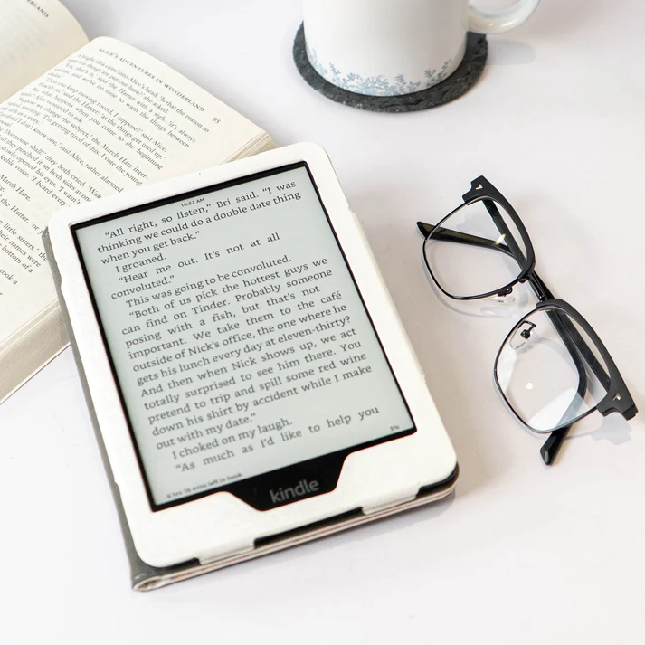 Birth Flower Book Lovers - Personalized Kindle Paperwhite Case With Stand - Image 4