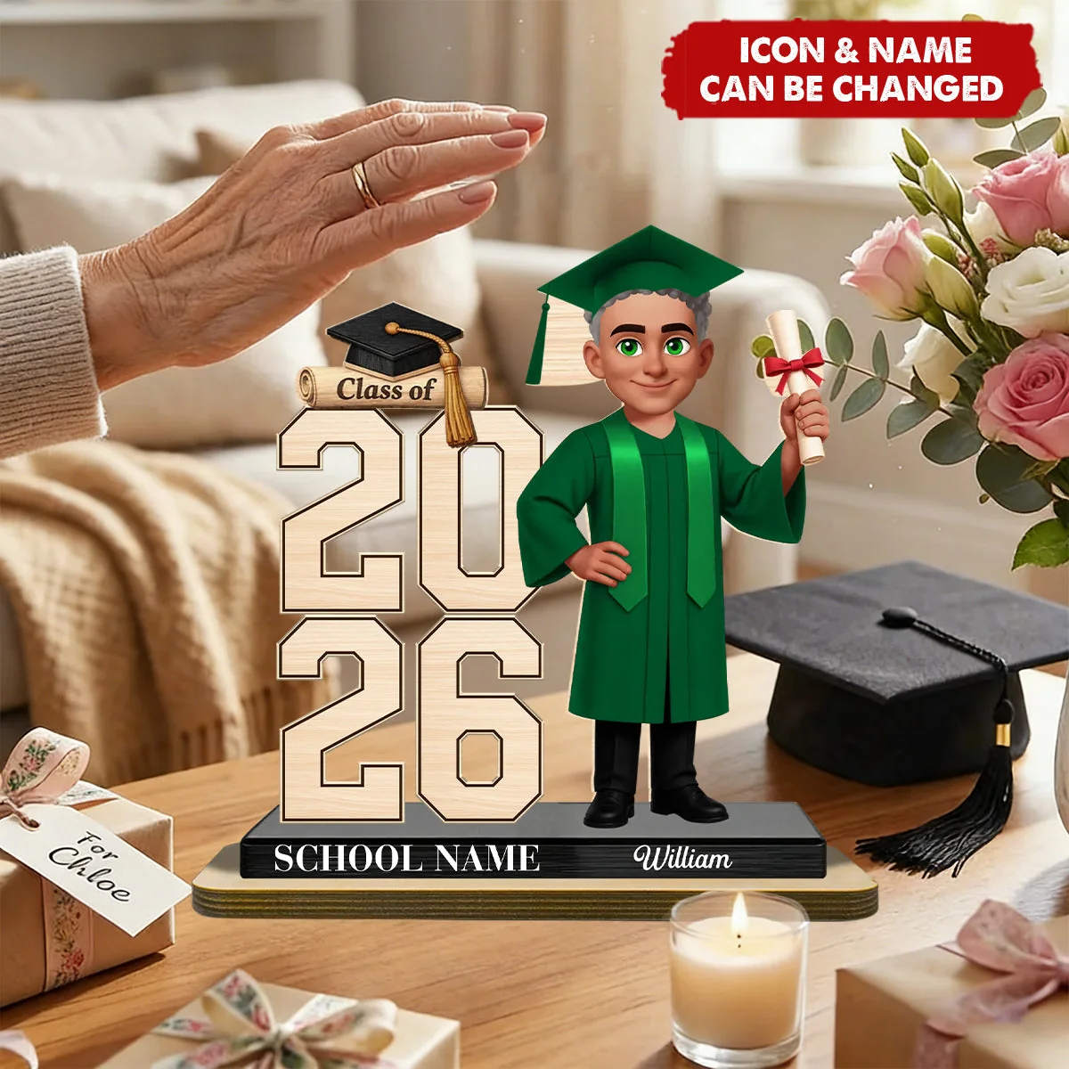 Class Of 2026 2027 Senior - Personalized Wooden Plaque - Graduation Gift For Graduates, Daughter, Son - Image 2