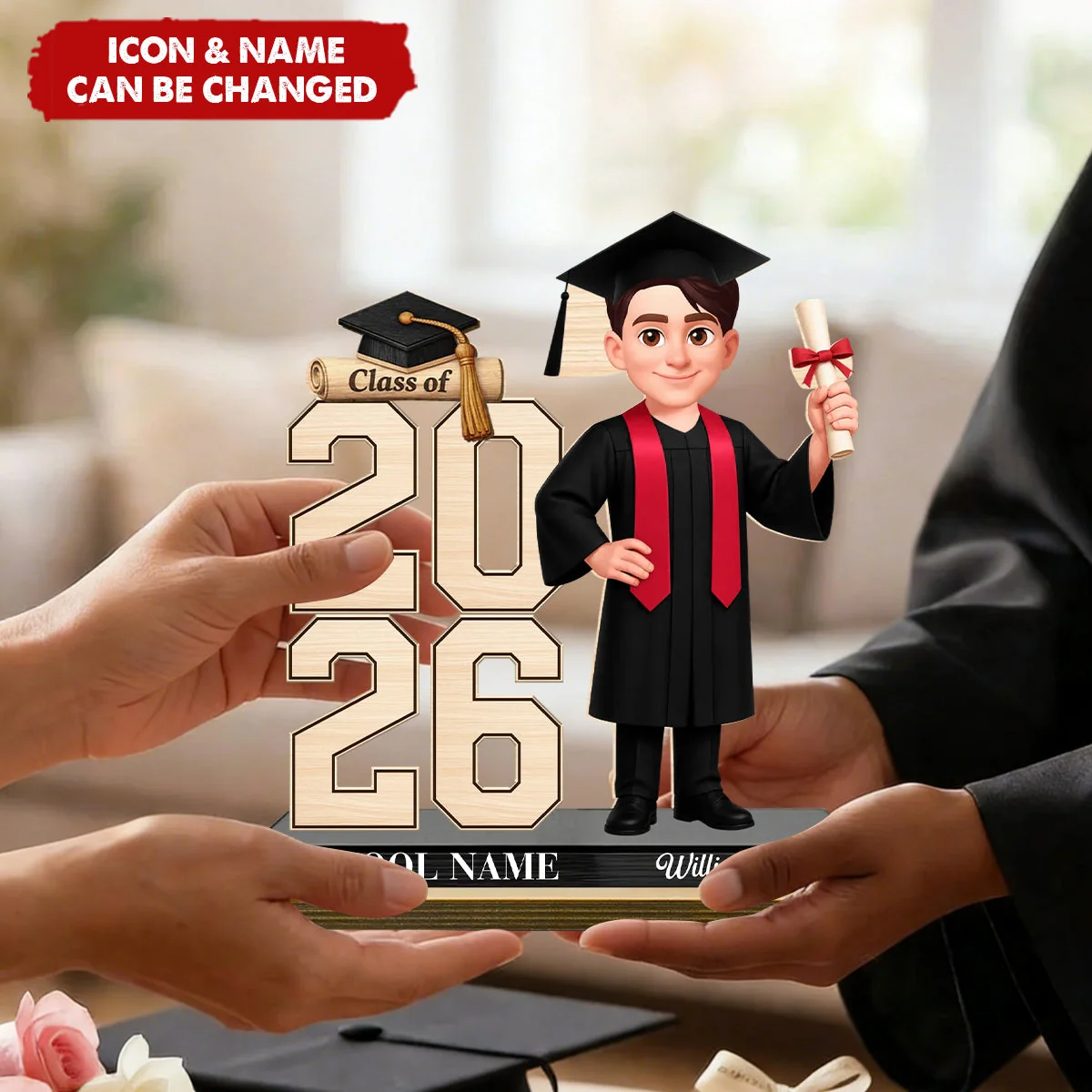 Class Of 2026 2027 Senior - Personalized Wooden Plaque - Graduation Gift For Graduates, Daughter, Son - Image 3