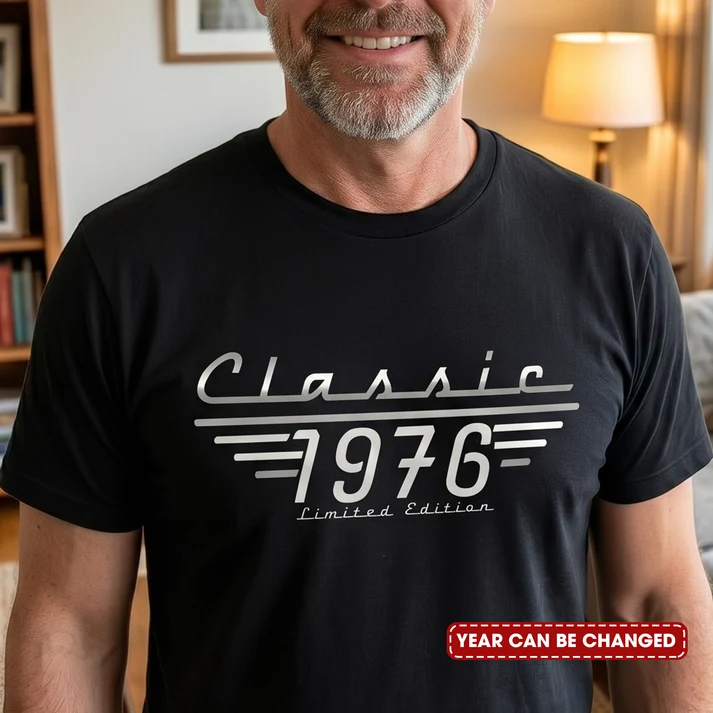 Classic Limited Edition - Birthday Gift, Vintage Old Age Gift For Him, Dad, Husband, Grandpa - Personalized Shirt - Image 2