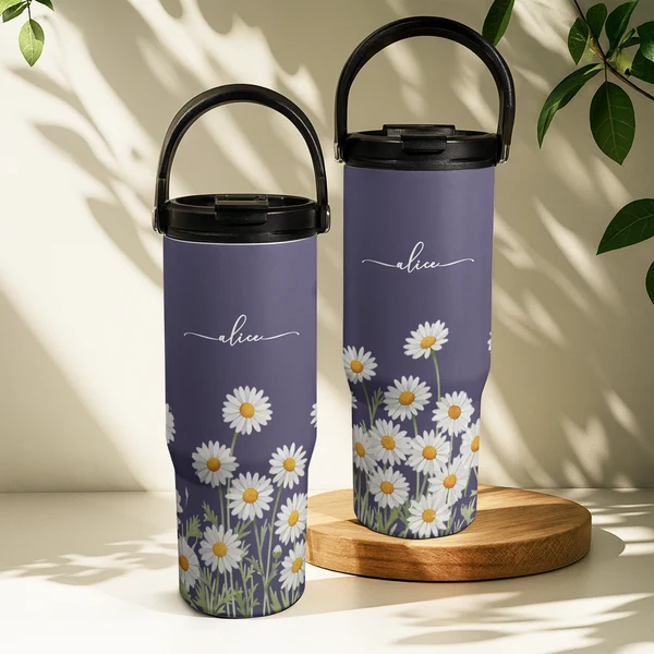 Custom Birth Flower & Name For Her, Coworkers, Friends, Teacher - Personalized 30oz Tumbler - Image 4