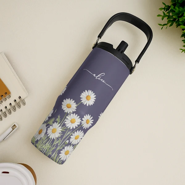 Custom Birth Flower & Name For Her, Coworkers, Friends, Teacher - Personalized 30oz Tumbler - Image 3