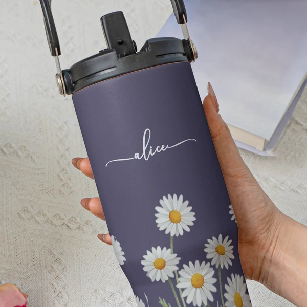 Custom Birth Flower & Name For Her, Coworkers, Friends, Teacher - Personalized 30oz Tumbler - Image 2