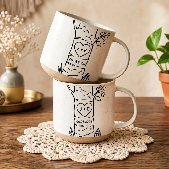 Custom Name & Date Anniversary Gifts For Couple New Version - Personalized Mug - Image 2