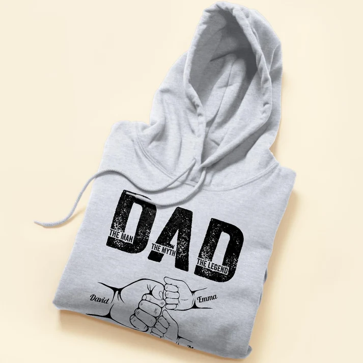 Dad The Man The Myth The Legend - Personalized Shirt Father's Day - Image 4
