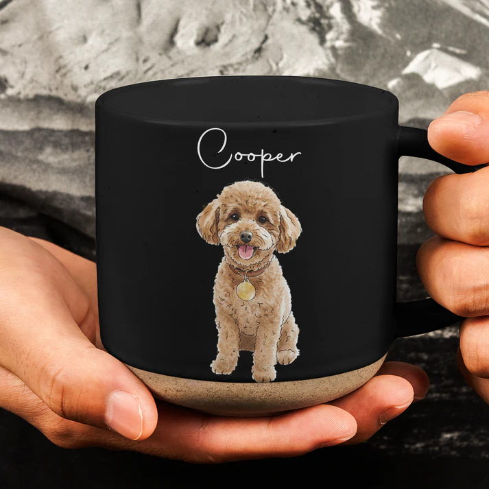 Gift For Pet Lovers Custom Pet Portrait Watercolor - Personalized Mug - Image 4