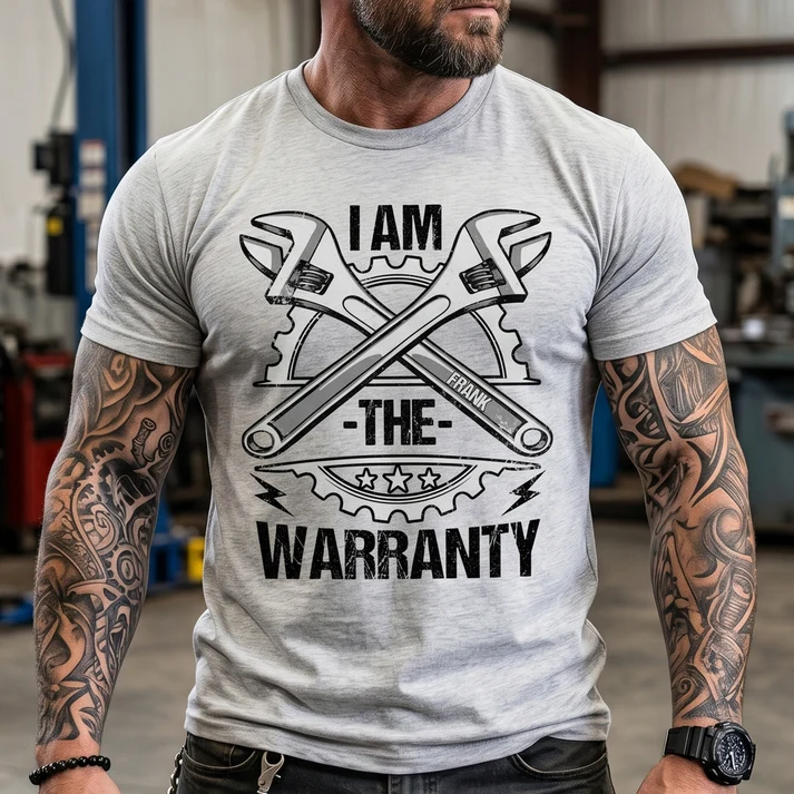 I Am The Warranty - Funny Gifts For Dad Grandpa Papa Garage Mechanic - Personalized Shirt - Image 2