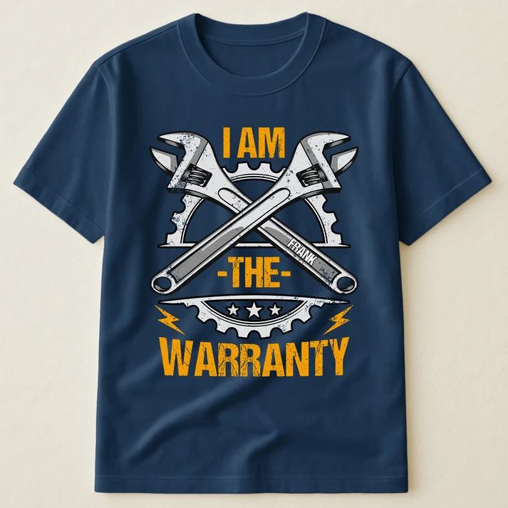 I Am The Warranty - Funny Gifts For Dad Grandpa Papa Garage Mechanic - Personalized Shirt - Image 4