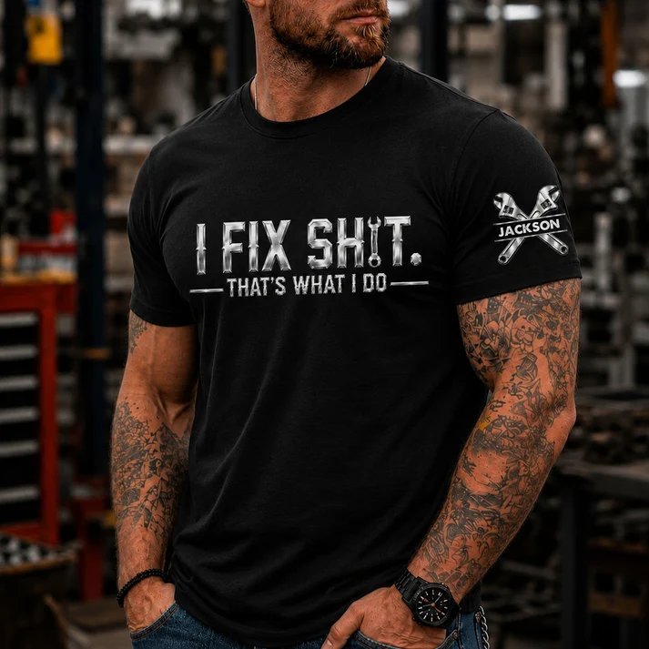 I Am The Warranty - Funny Gifts For Dad Grandpa Papa Garage Mechanic - Personalized Shirt - Image 9