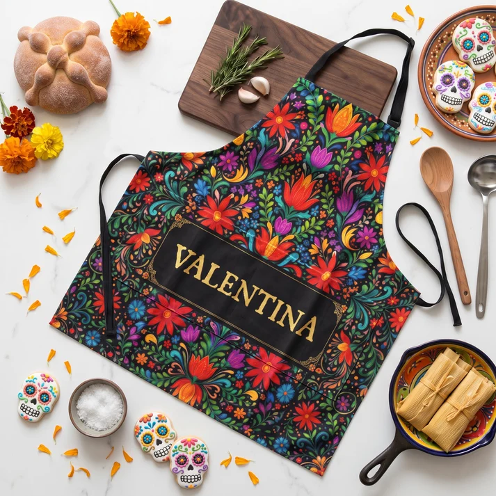 Mexican Cinco De Mayo Floral Fiesta Dia De Los Muertos - Personalized Table Runner - Image 2